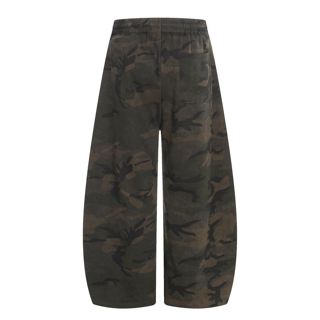 11KN Retro Camouflage Wide-leg Tooling Slacks