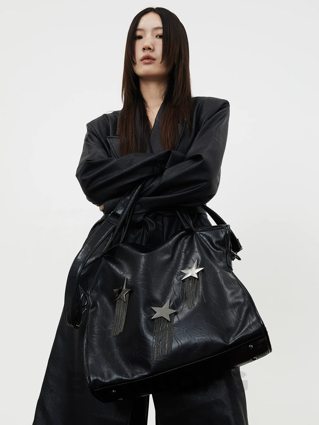 BINGBONG Large Capacity Shoulder Fringed Bag