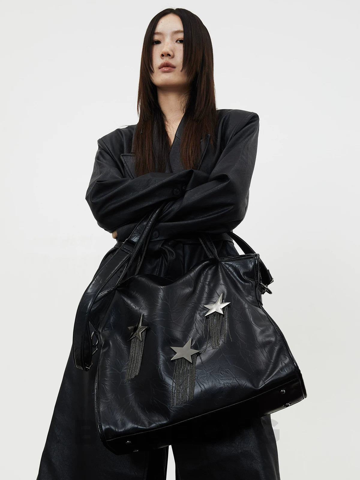 BINGBONG Large Capacity Shoulder Fringed Bag