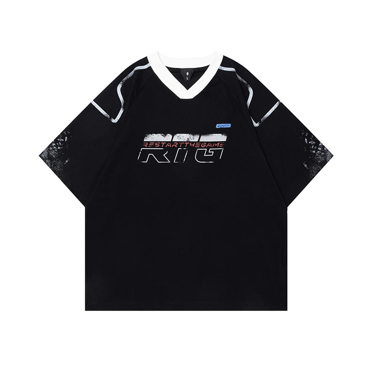 (Clearance) #OVDY Vintage Street Loose Short Sleeve tee