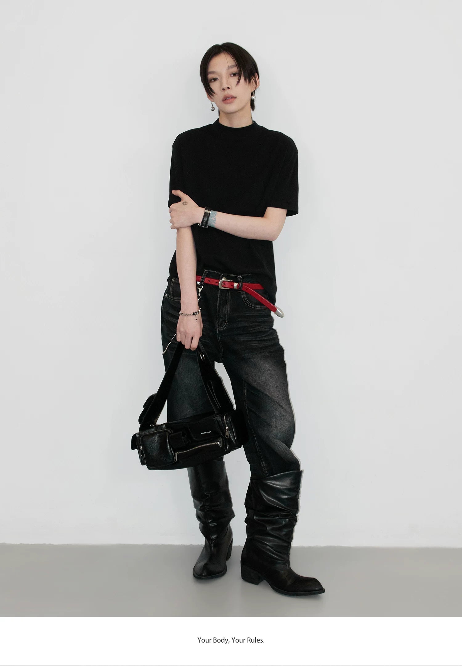 Sameuoo Shoulder Versatile Casual Tee