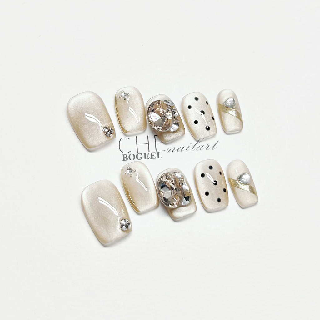BOGEEL Polka Dot Flash Diamond High-end Short Wearing Armor