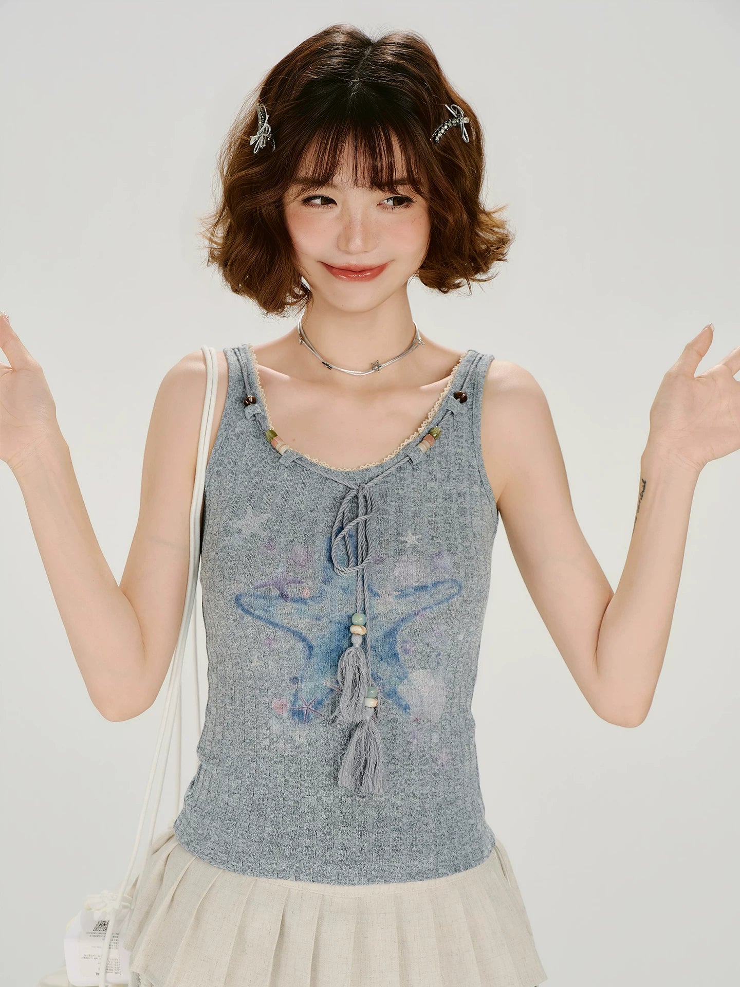 Girlyhalo Slim-fit Knitted Vest