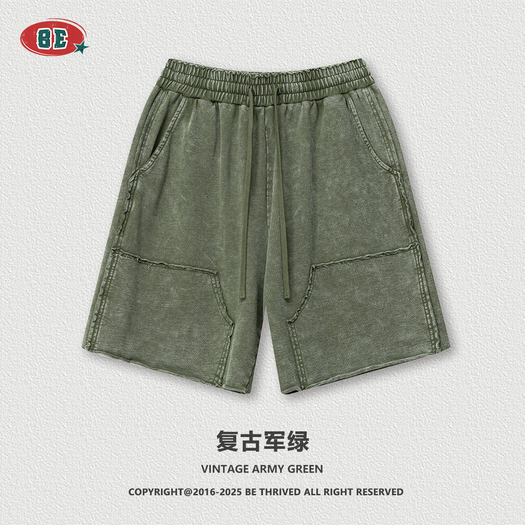 BE Batik Whitening Splicing 100% Cotton Shorts