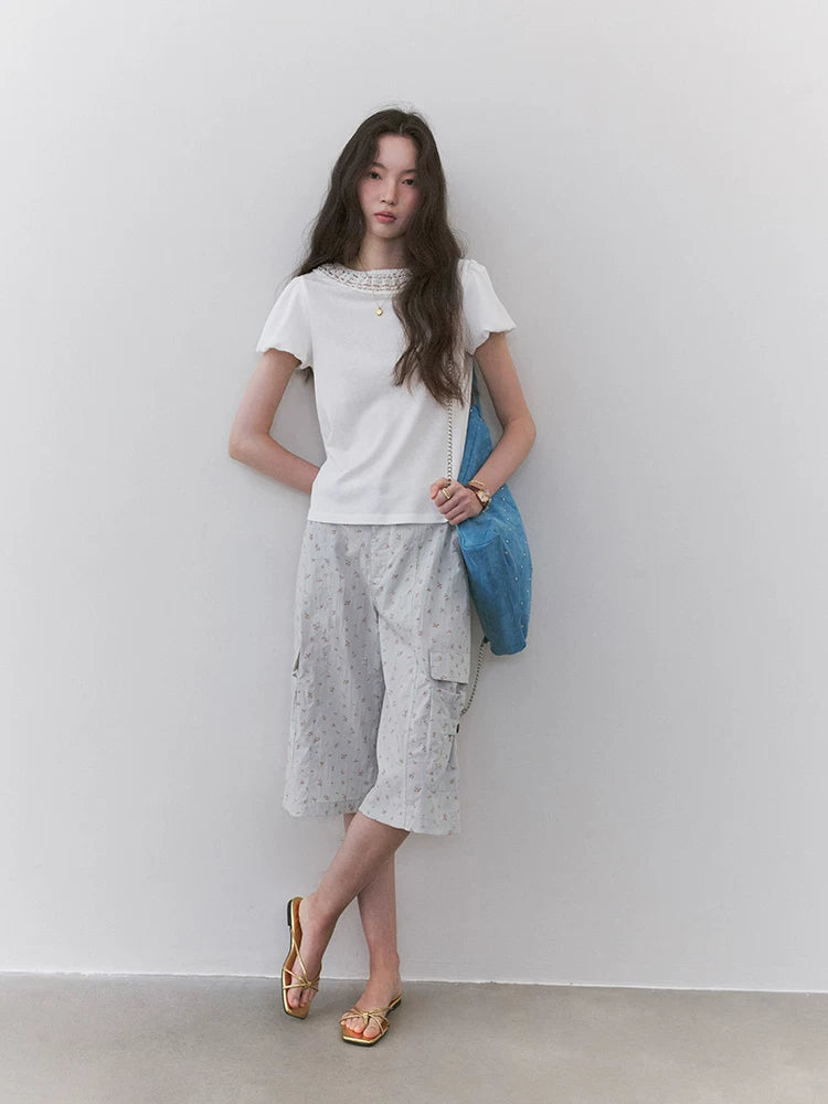 VOOE Lace Sweet Lace Slim Tee
