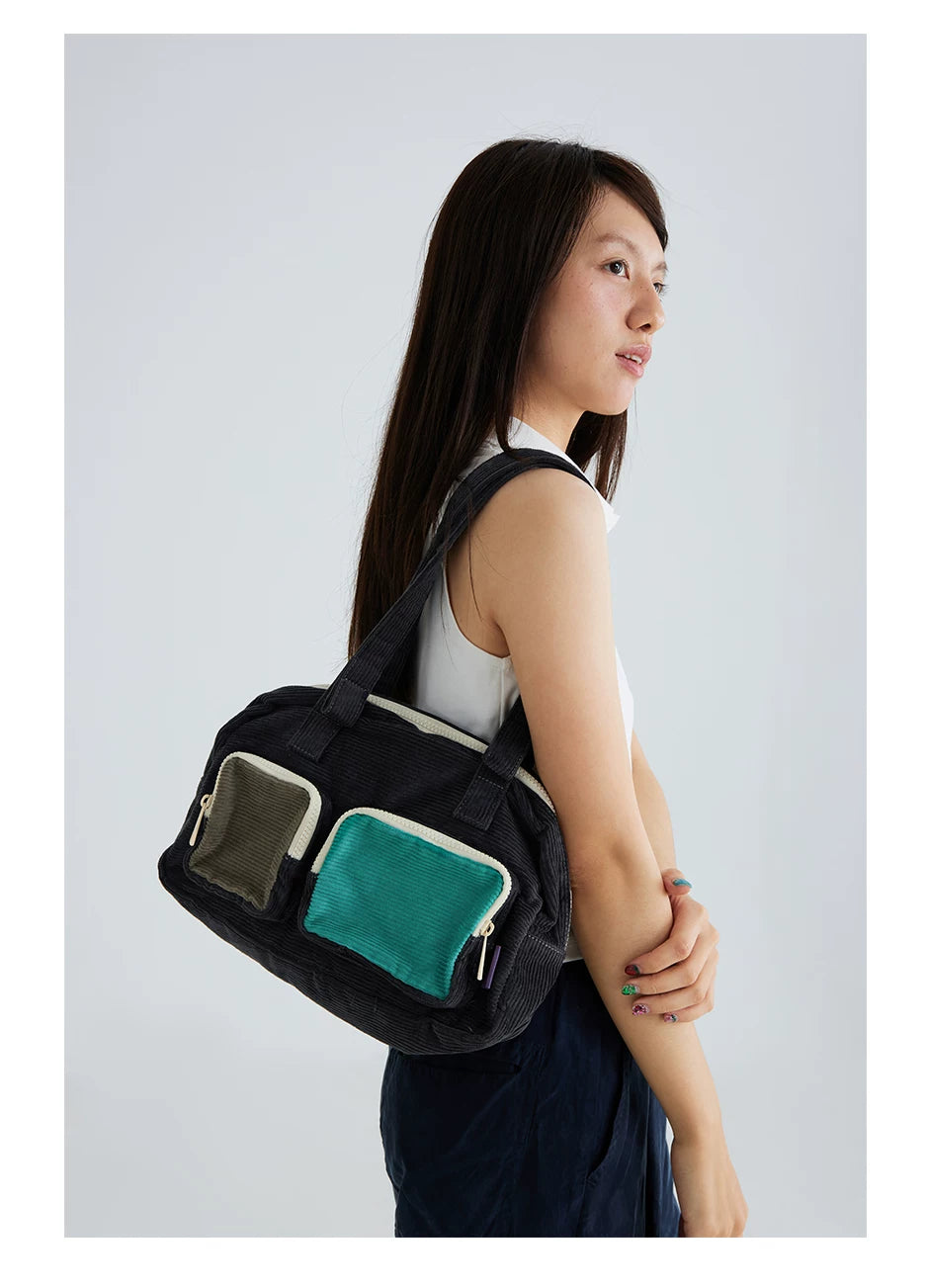 CryingCenter Corduroy Shoulder Underarm Bag