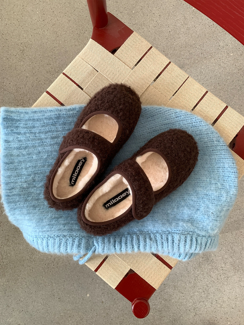 Milooey Fleece One-pedal Fluffy Shoes