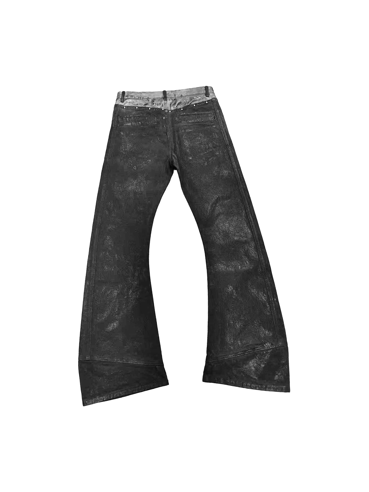DETW Snake Pattern Bronzing Splicing Jeans
