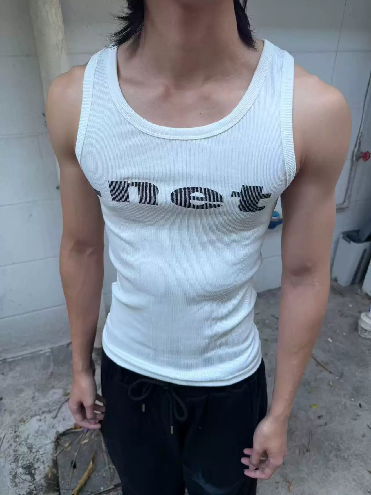 VETERANBOI Threaded Printed Tank Top