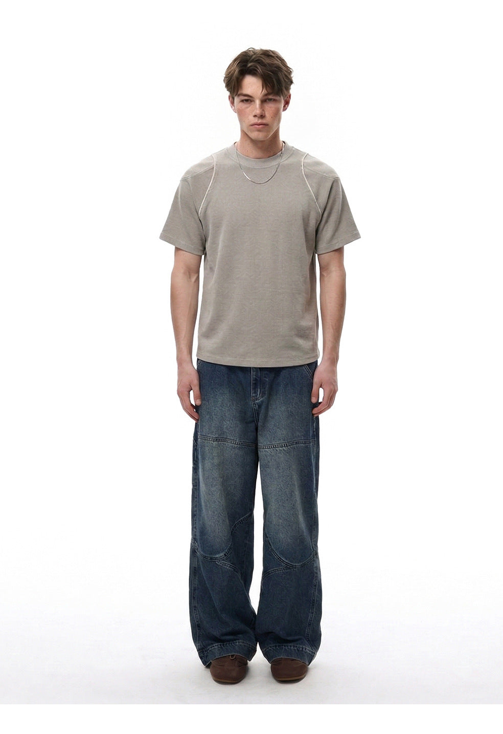 EME Vintage Straight-shoulder Casual Tee