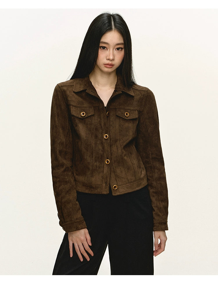 Anna Aneae Niche Button-up Collar Short Jacket