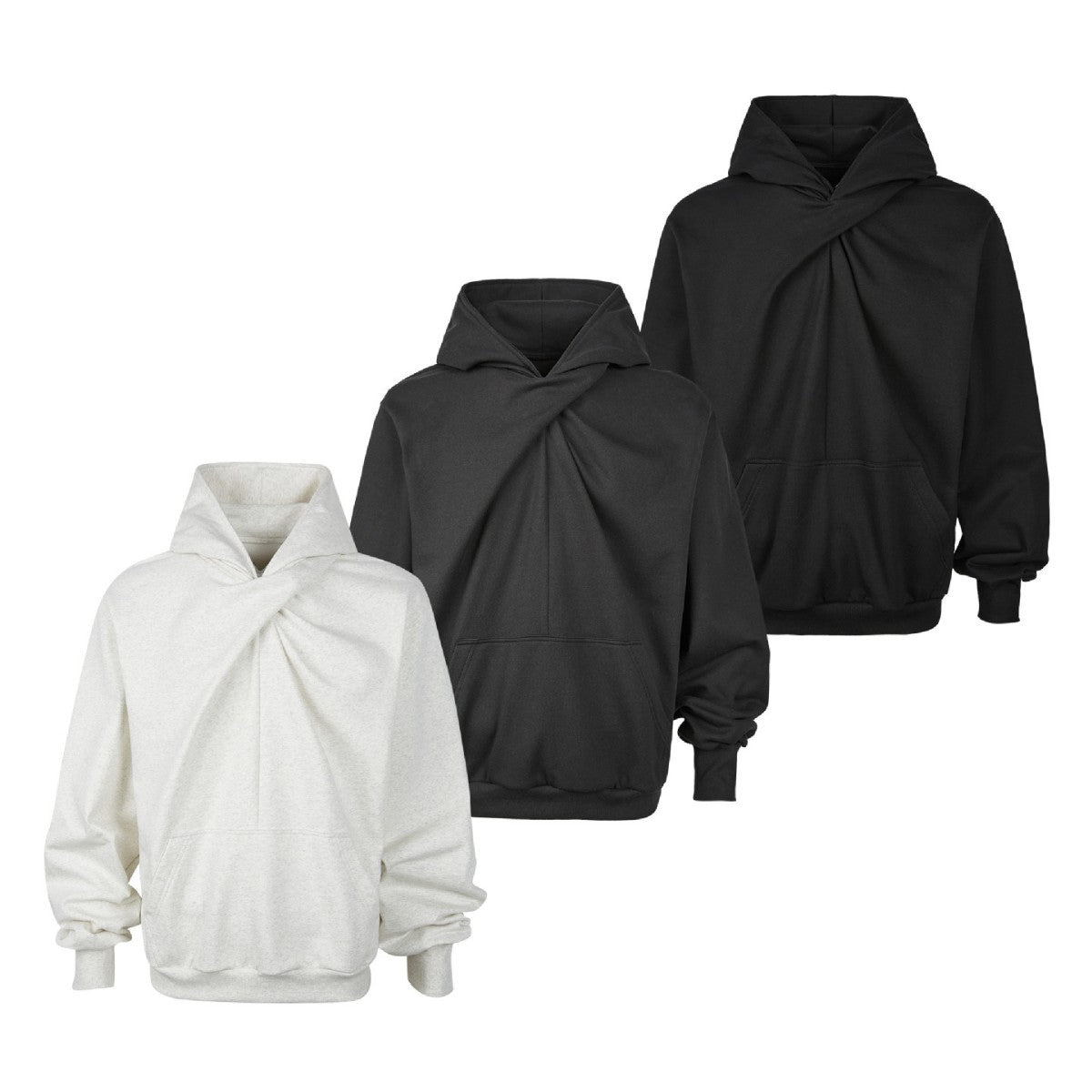 MADEEXTREME Knot pleats tailoring loose hoodie