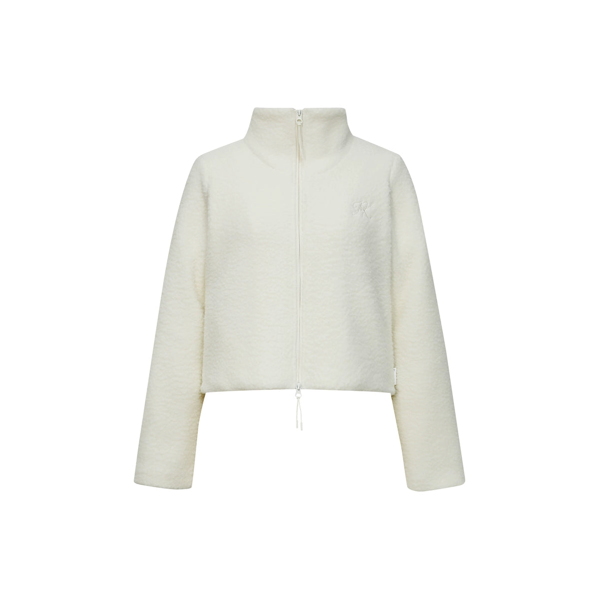 FUNKYFUN Short Fleece Stand-up Neck Zipper Jacket