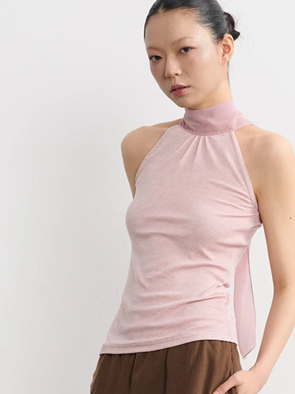 LINY LIBERTY Simple and Relaxed High Elastic Neck Vest