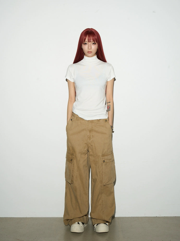 MICHINNYON Vintage Tooling Straight Versatile Casual Pants