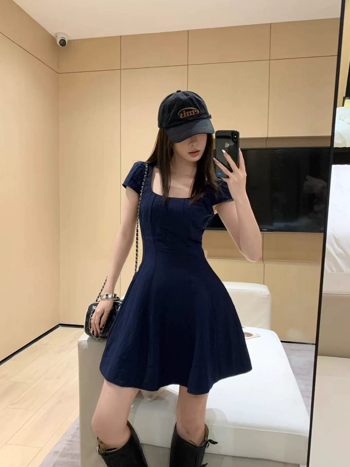 YOUNG KYLIN Lazy and Loose Waist Long Skirt