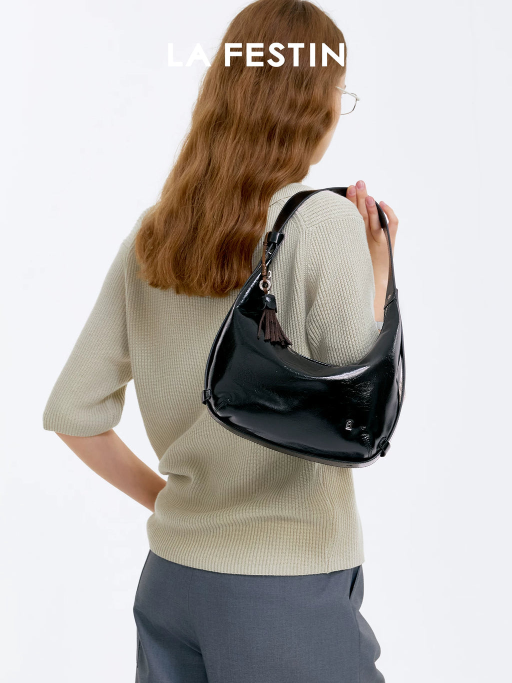 La Festin Cowhide Crossbody Bag