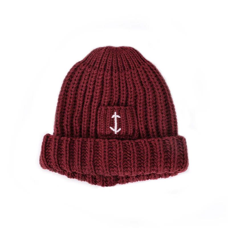 THE HOBOO Japanese Knitted Anchor Wool Cap