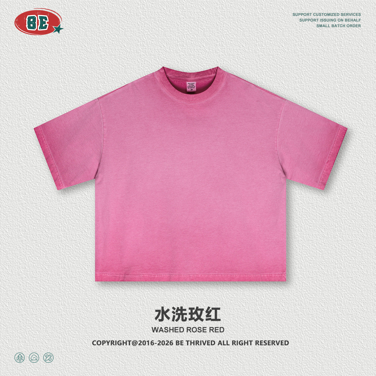 BE Retro Loose Short Wide Casual Tee
