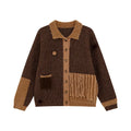 Kano Retro Contrasting Tassel Hairball Knitted Cardigan