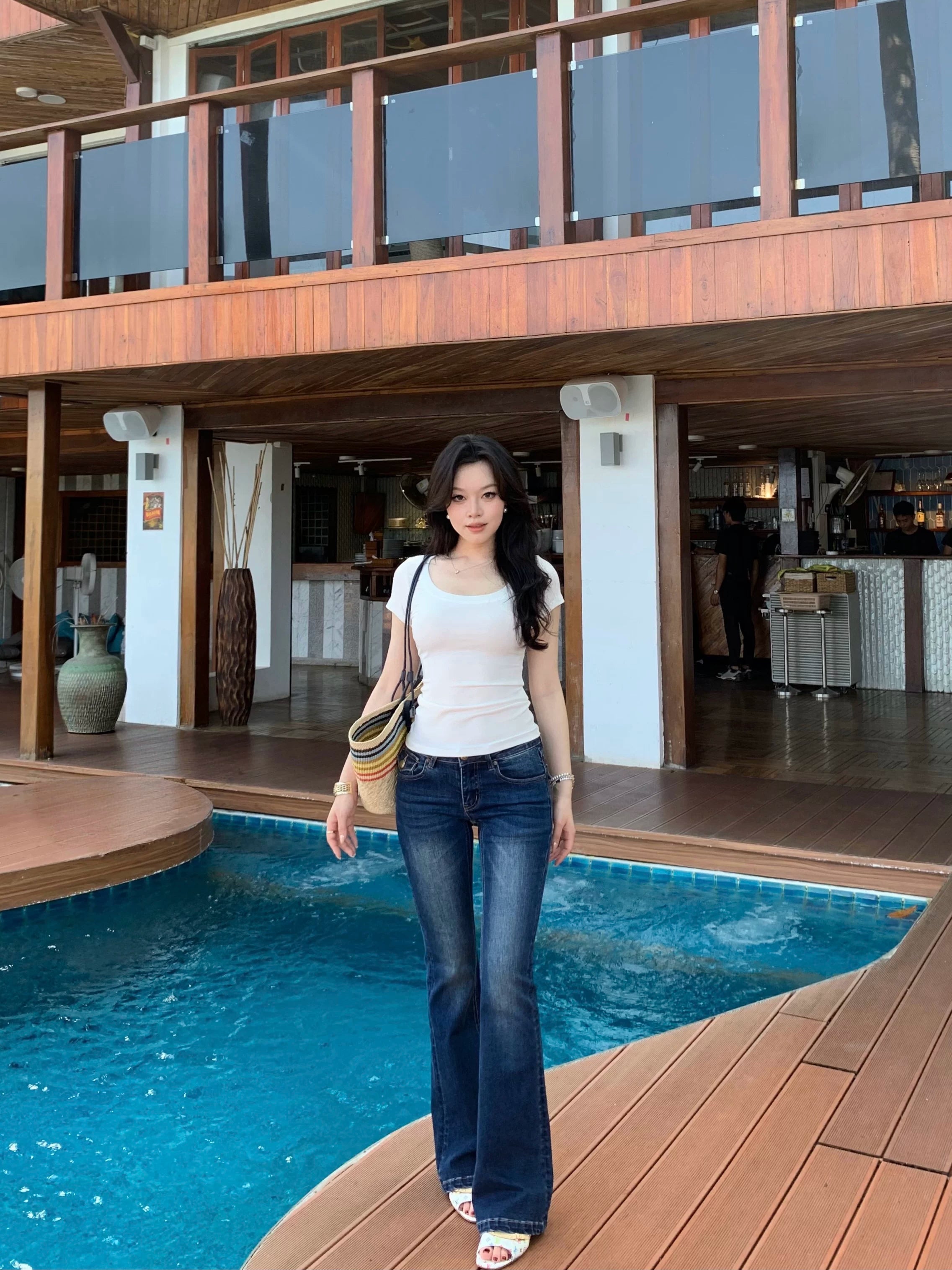 Popchee Slim Mid-rise Jeans