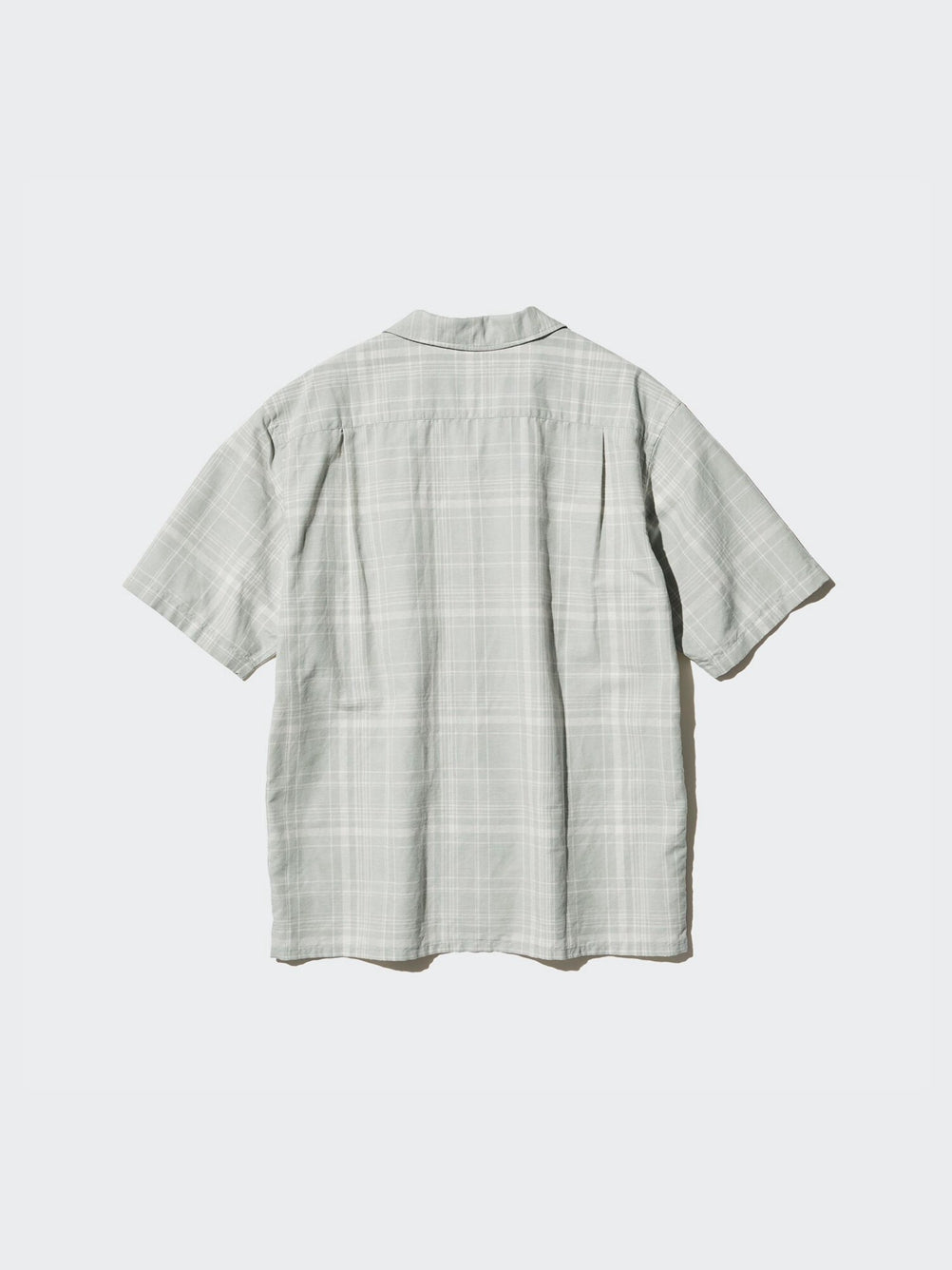Uniqlo Men's Women's Cotton and Linen Plaid Shirt/Short Sleeve Shirt Cardigan Casual 25 Spring and Summer New 477903