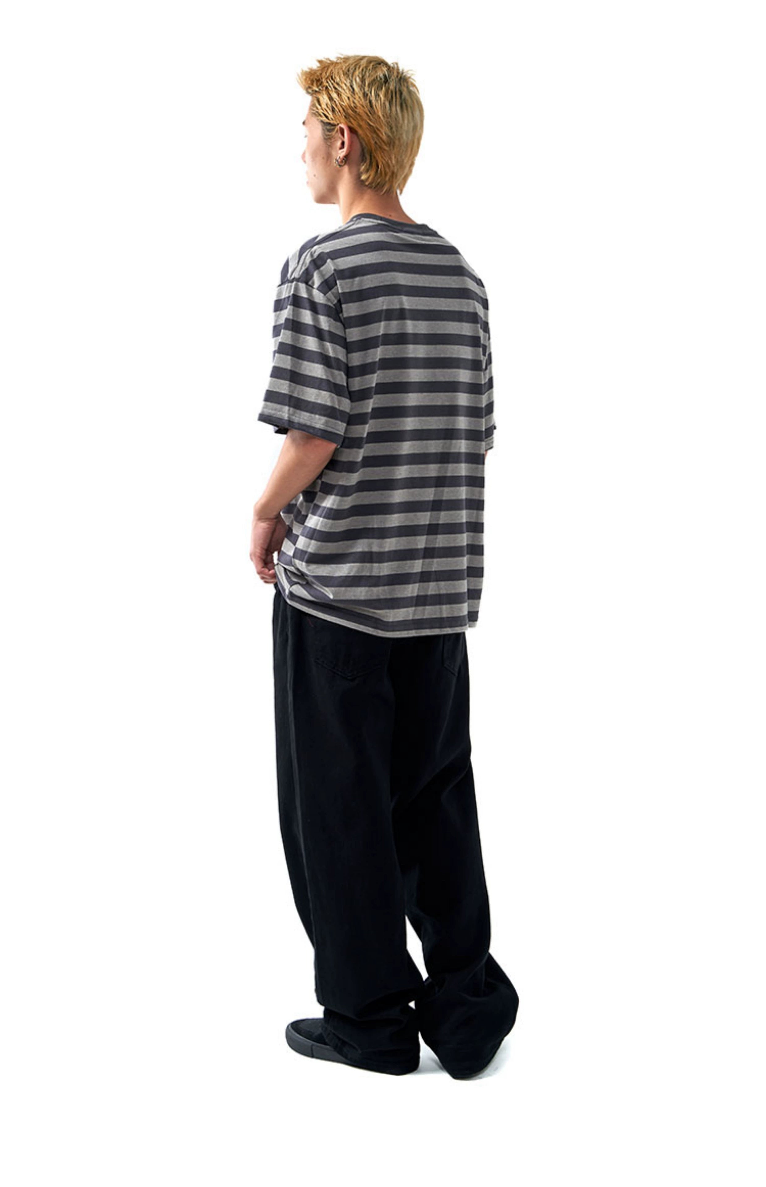 OBSESSWITH Striped Short Sleeve Tee