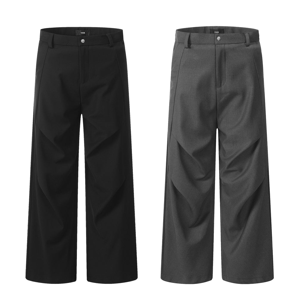 11KN Micro-pleated Simple Casual Pants