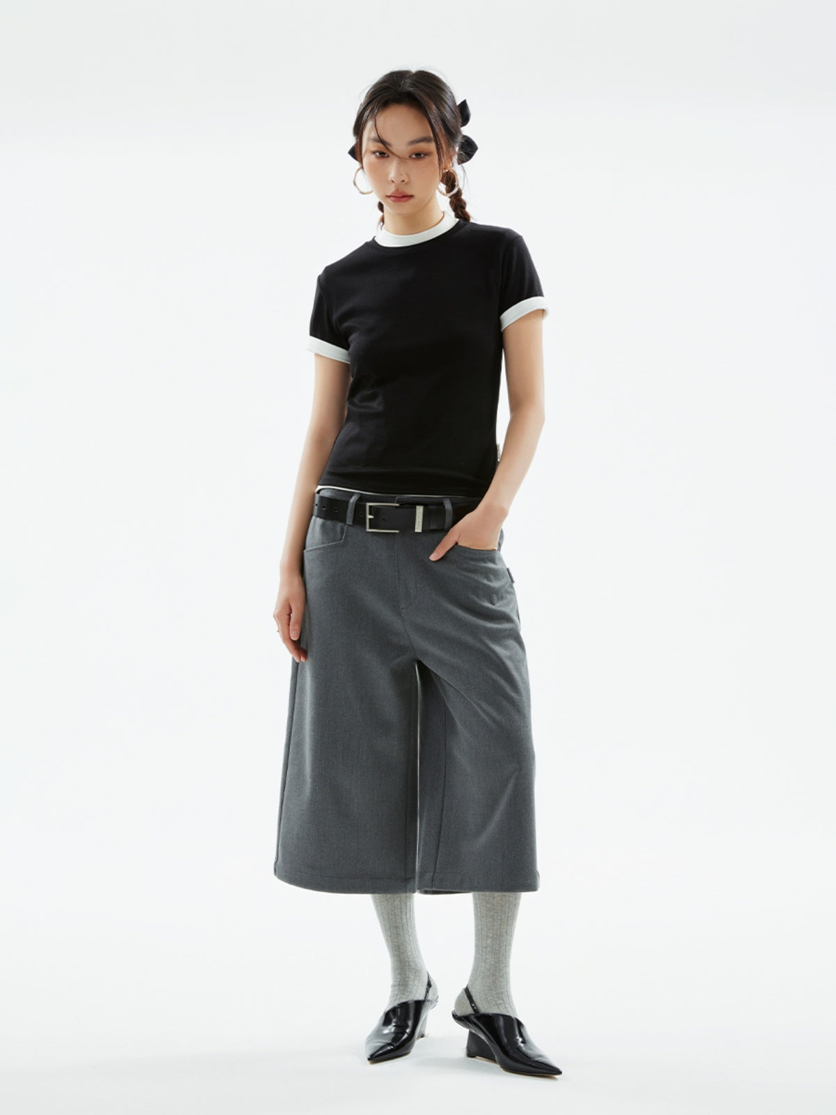 FUNKYFUN Tencel Thin Soft Comfortable Long-sleeved Bottoming Shirt