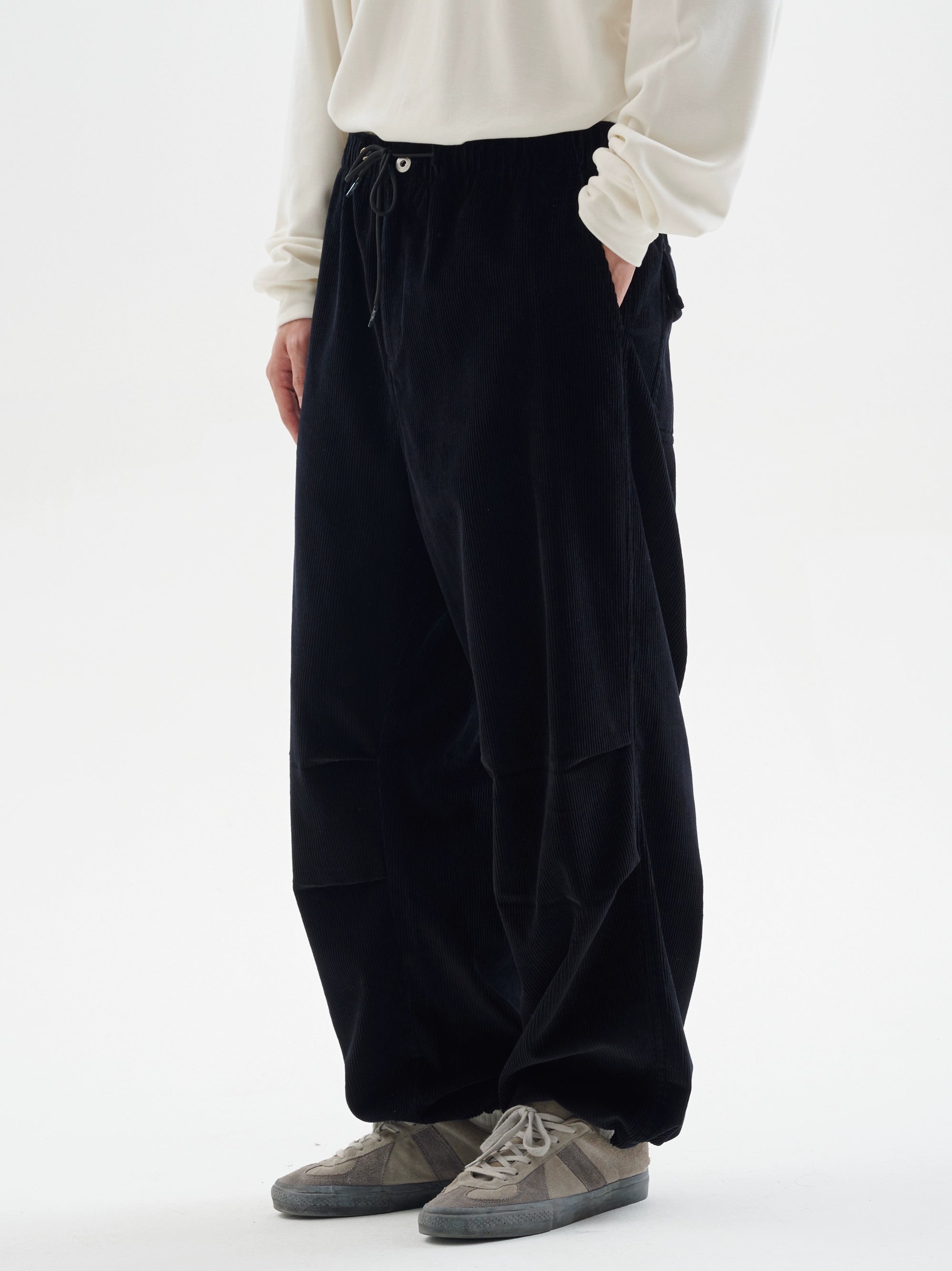 BUTTBILL 8-pit non-elastic corduroy Japanese Pants