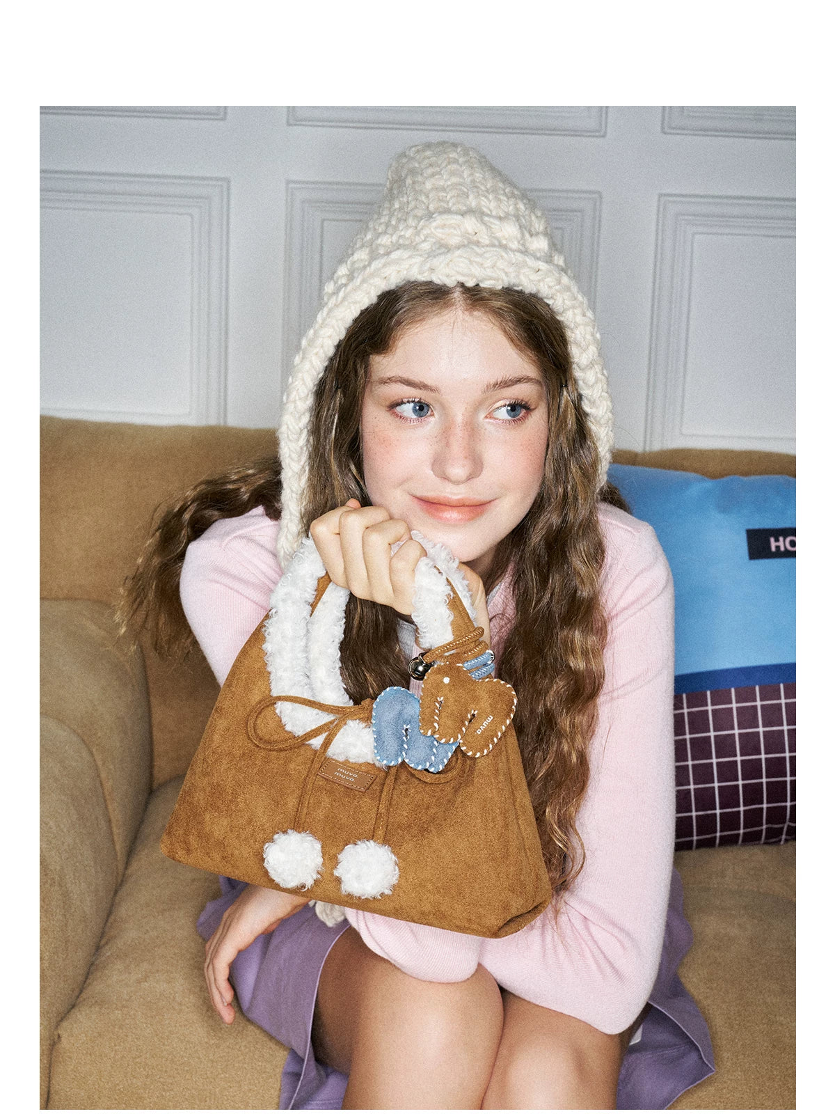 MUVA Cute Fluffy Rice Ball Tote Bag