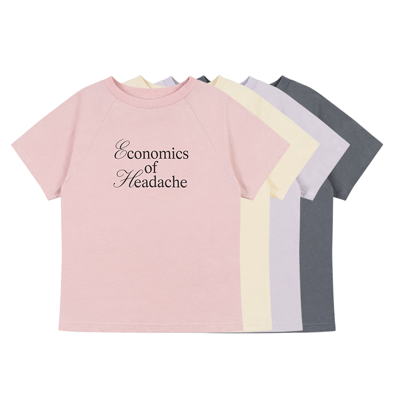HEADACHE Crew Neck Shoulder Casual Tee