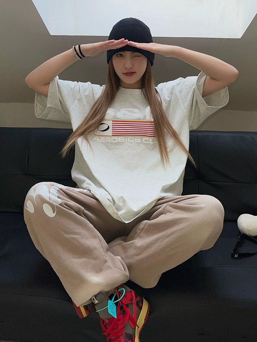 SOSER Vintage SR Print Casual Tee