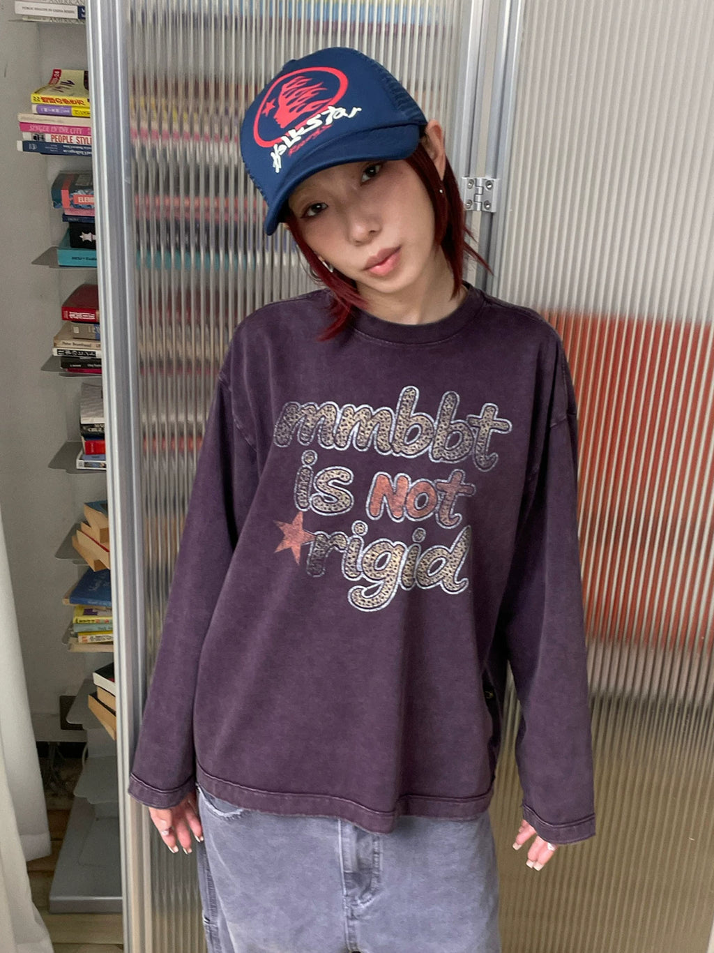 MMBBT Alphabet Loose Versatile Casual Long Sleeve