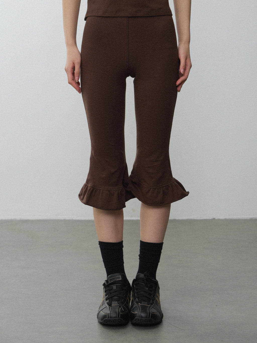 In Two Twos Lace Slim Floral Flared Trousers