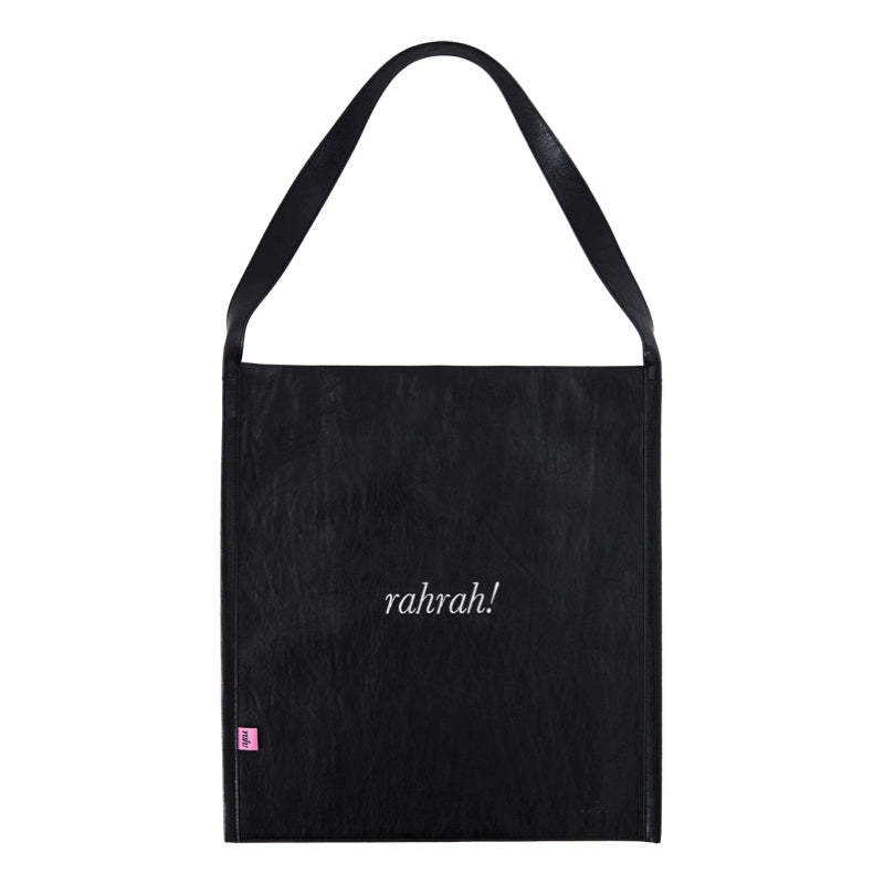 DirtySix "rahrah!" bag 5 colors contrasting embroidery thread soft leather tote bag