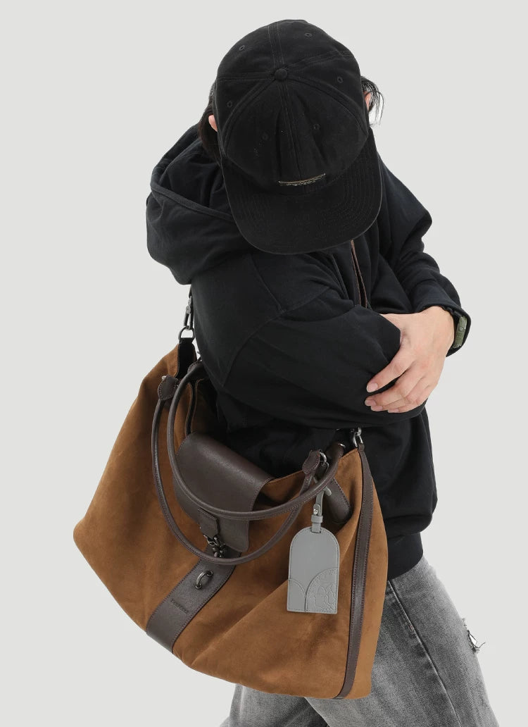 KoniKoni Leather Large Capacity Tote Bag