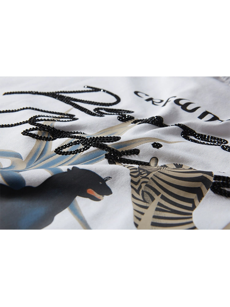 Remedy Black Panther Hot Diamond Tide Brand Loose Tee