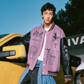 MATCHA STORY Embroidered Baseball Jacket