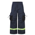 11KN Loose Laminated Large Pocket Reflective Straight Pants