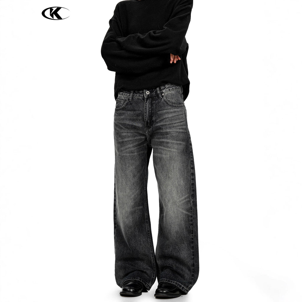 11KN Straight Loose Wide-leg Floor Pants