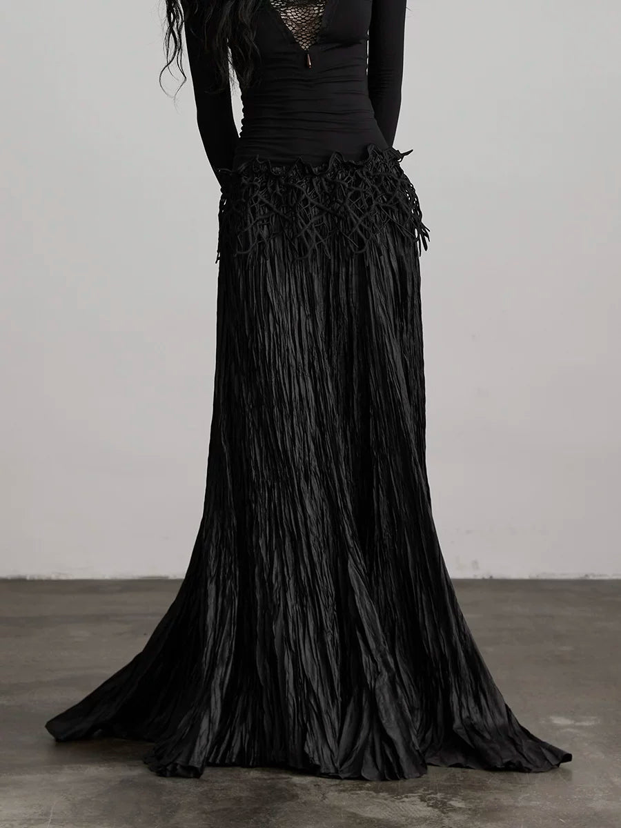 INDULGE Pleated Straight Skirt