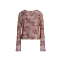 FUNKYFUN Floral Pleated Texture V-neck Cardigan Short Jacket