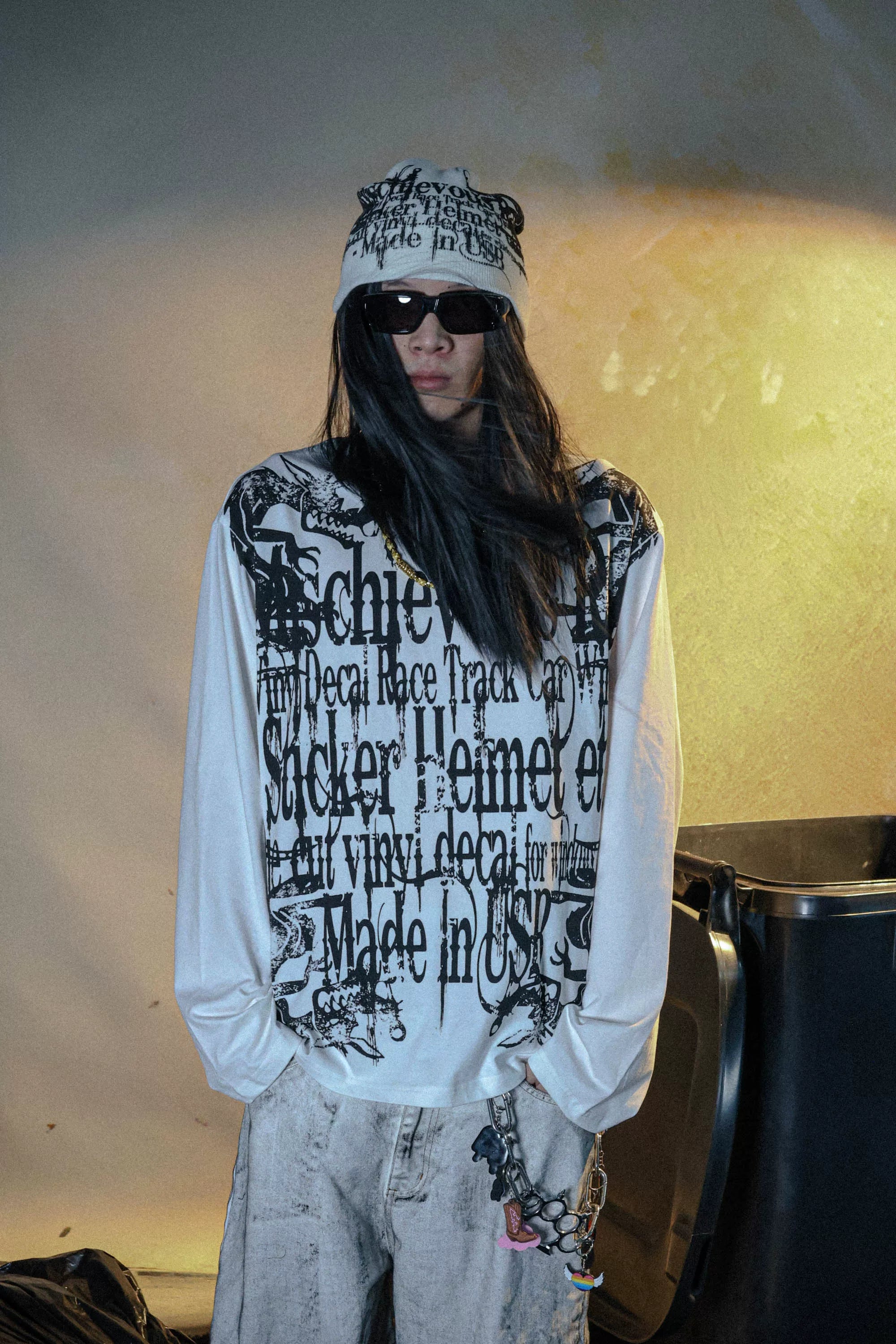 PCCVISION Casual Crew Neck Loose Long Sleeves