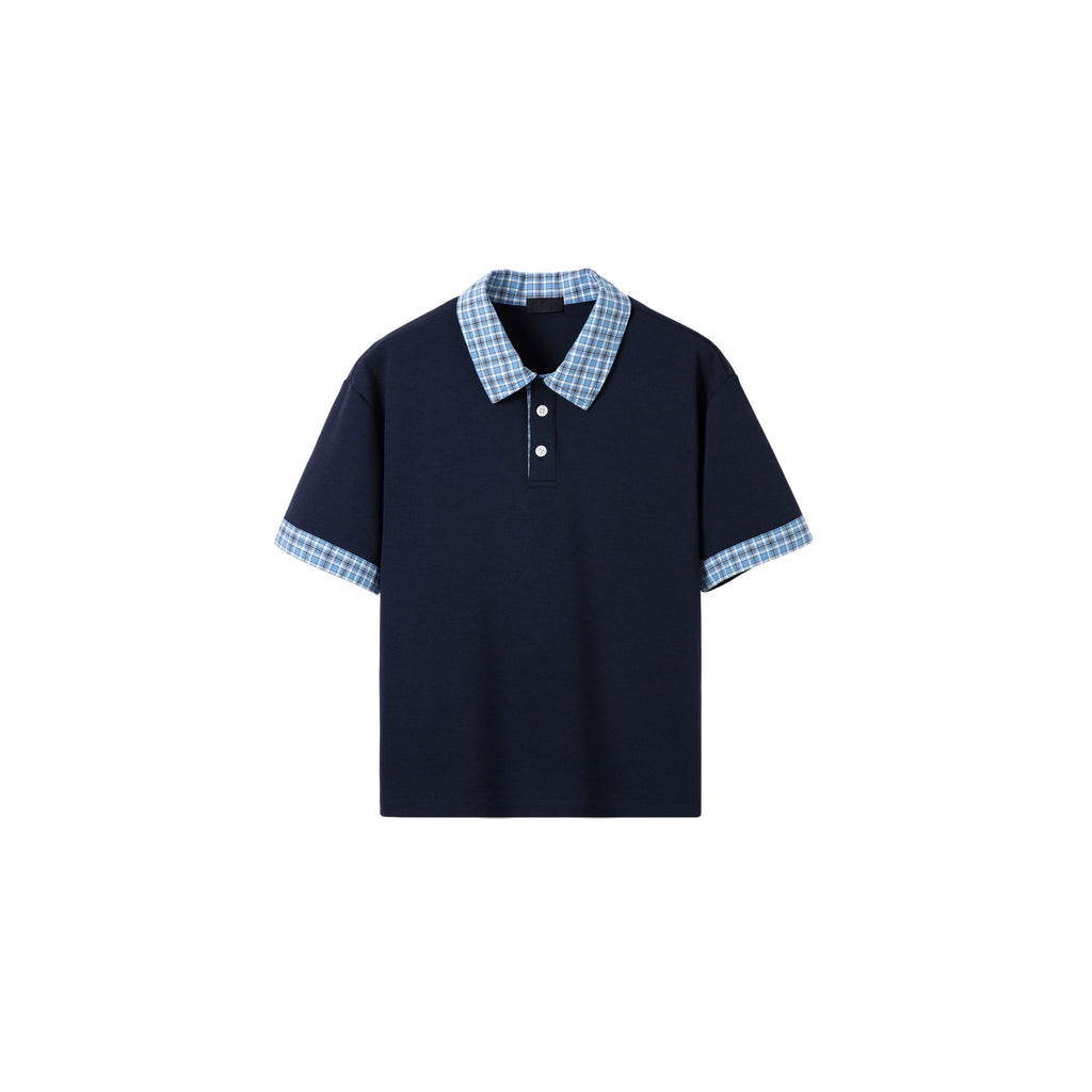 PLUS NO LOGOmiu Color Matching Collar Polo Tee