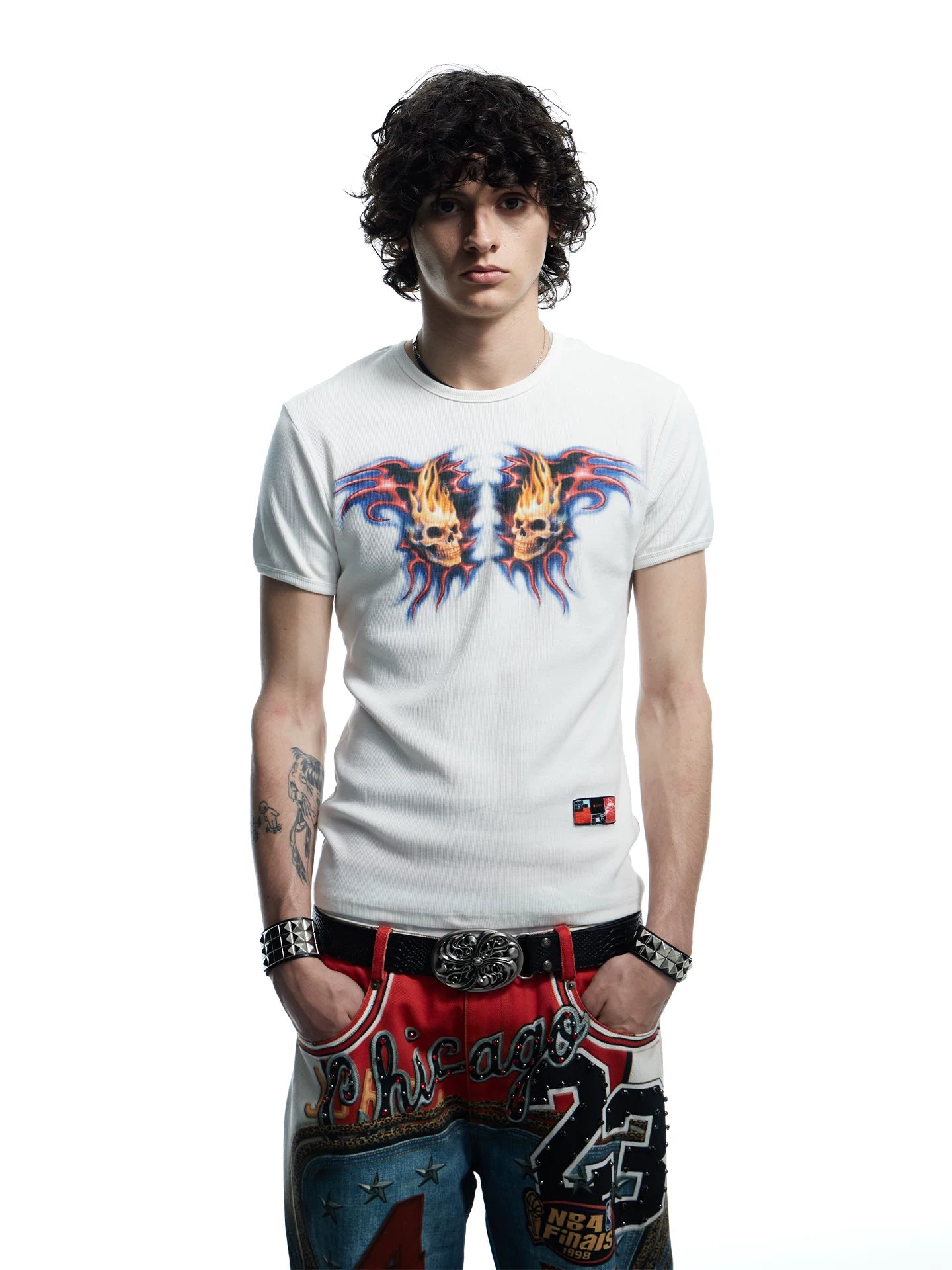 DND4DES Tight Stretch Skull Print Tee