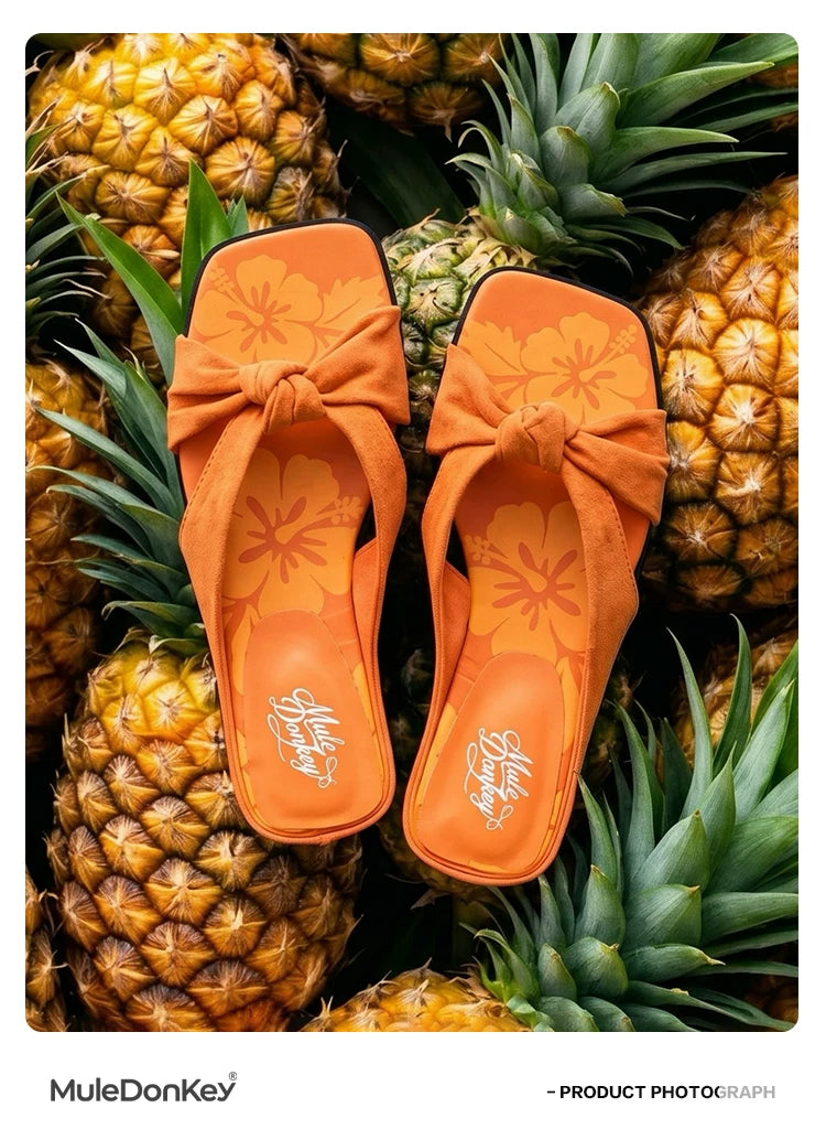 Donkey Wedges with Bow and Sandals