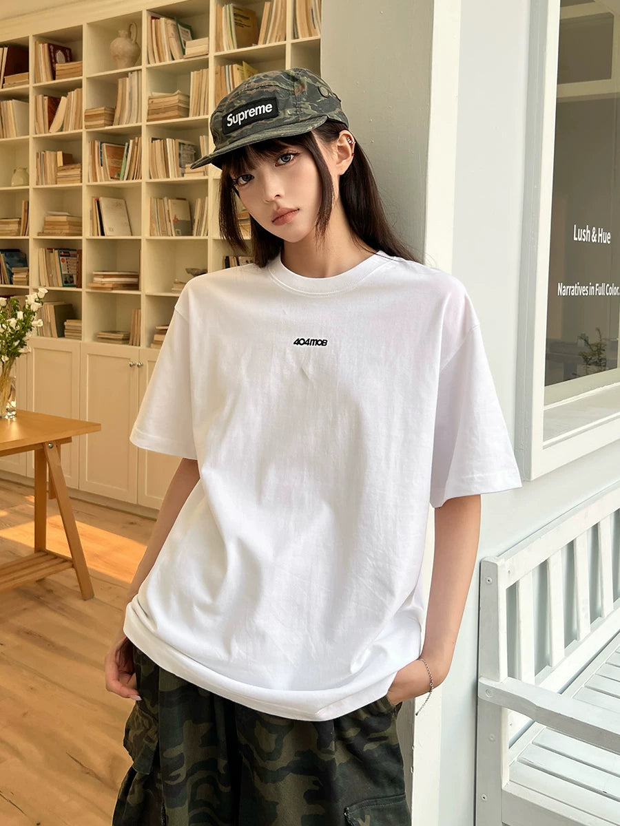 404MOB Letter Print Casual Versatile Tee