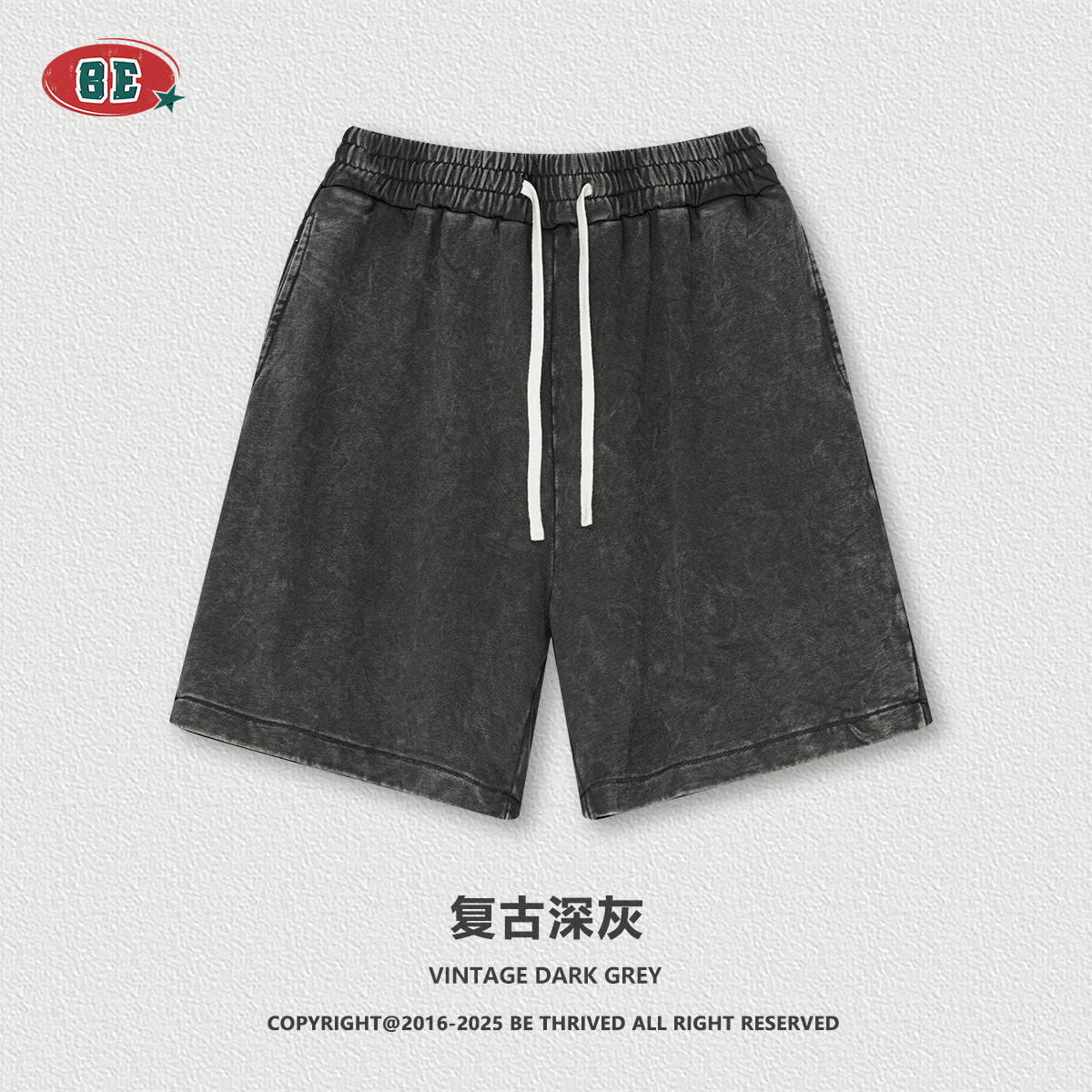 BE heavy 100% Cotton retro washed Shorts