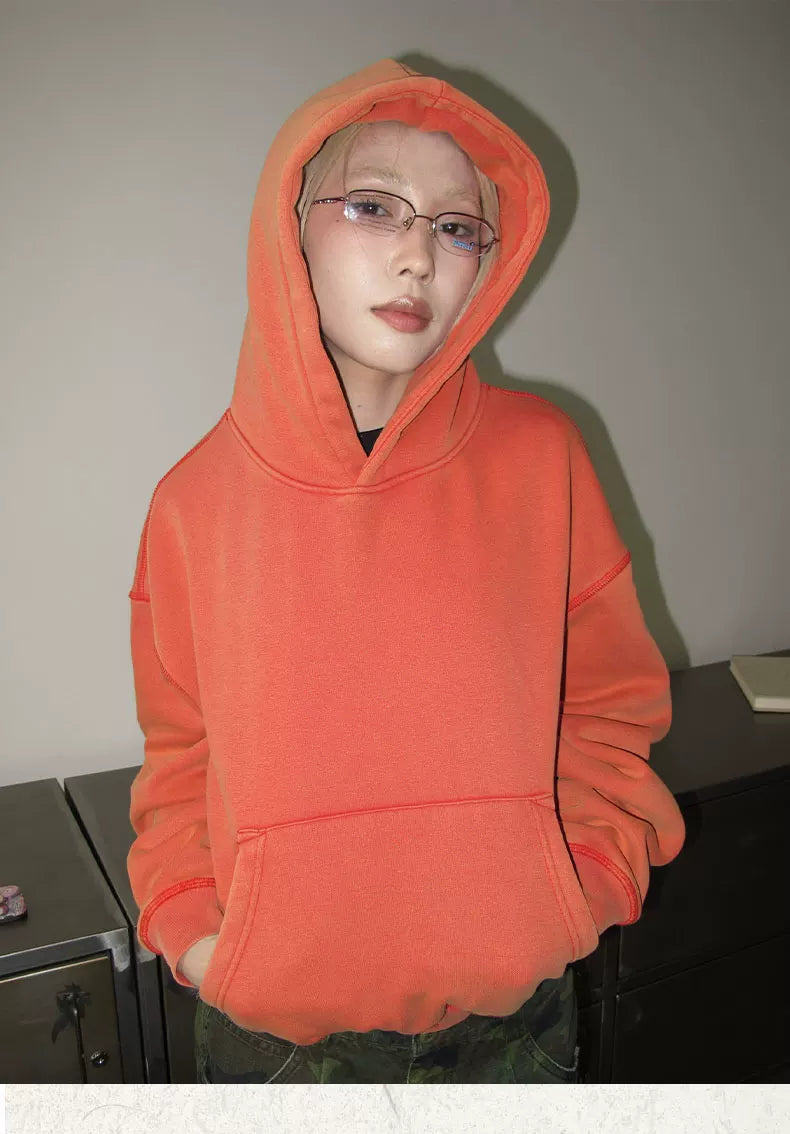 MMBBT Washed Old Fleece Heavy Hooded Sweater